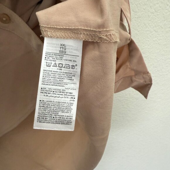 Old Navy Tiramisu Long Sleeve Double Pocket Button Up Shirt Womens size XXL NEW - Picture 4 of 6